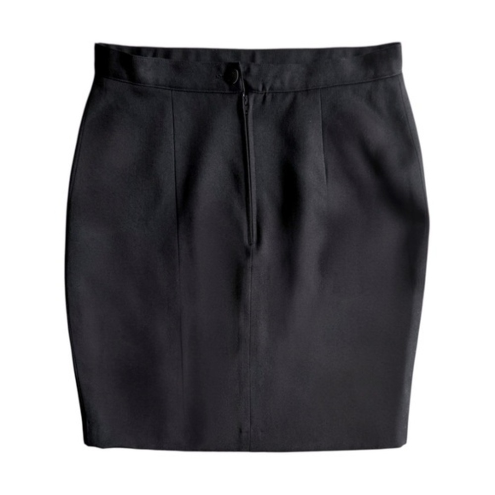 Michael Kors Vintage Black 100% Wool Mini Pencil Skirt w Darts M/L Made in Italy
